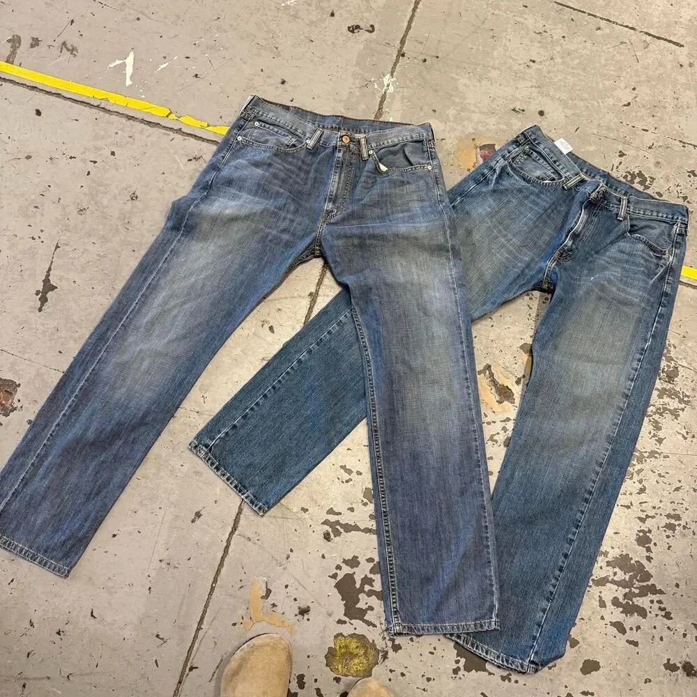 2x Lot Bundle of Levi's 501 blue denim jeans Both Size 36x32